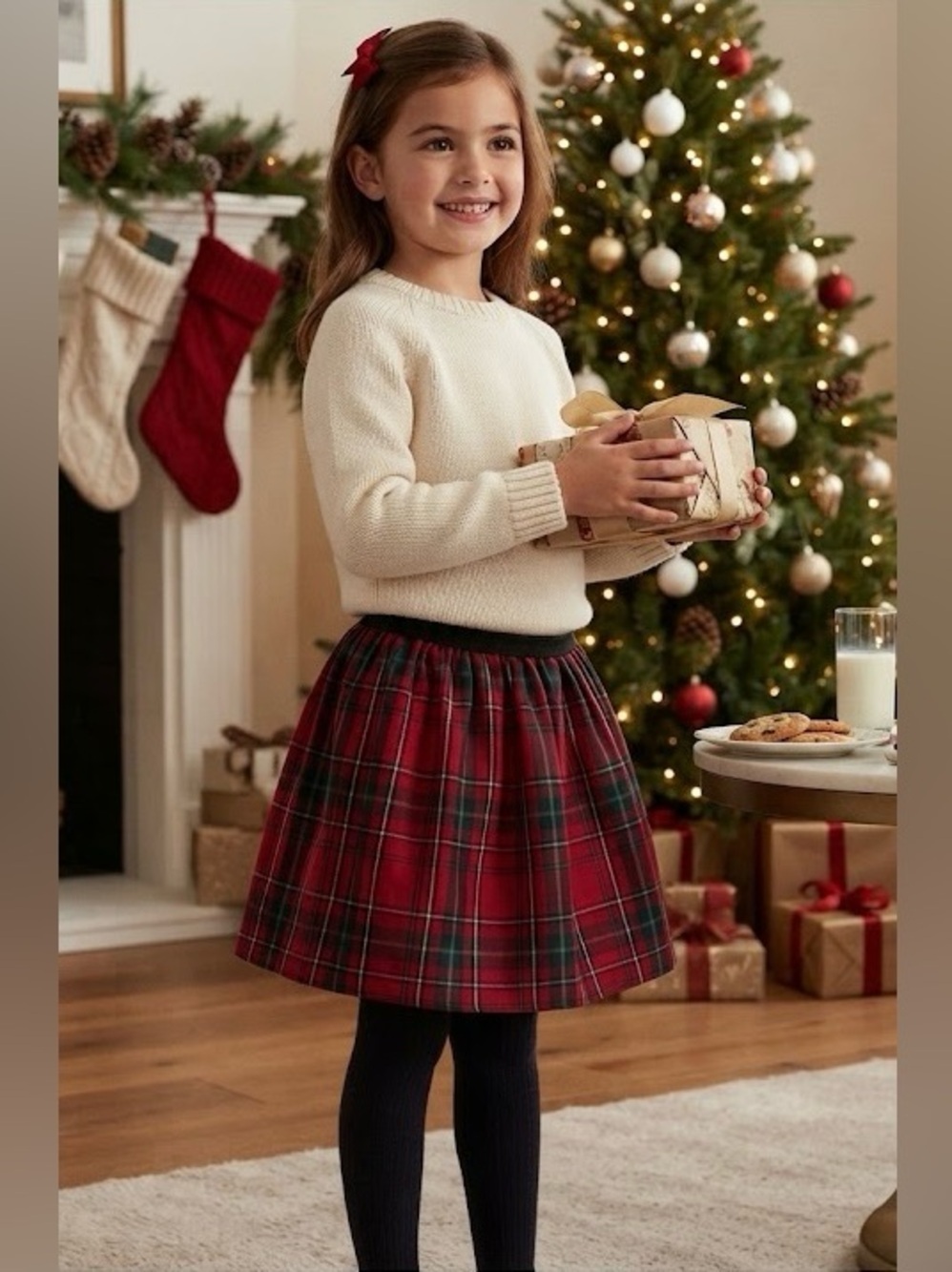 Polo by Ralph Lauren Red and Black Plaid A-Line Skirt